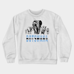 Africa's Big Five for Botswana Fans Crewneck Sweatshirt